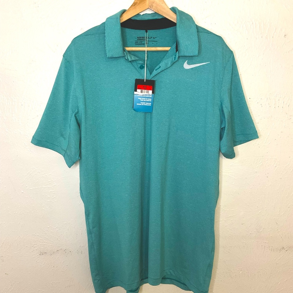 Nike Dri-Fit Sky Blue standard fit Golf Performance Polo Shirt Men’s Size L New